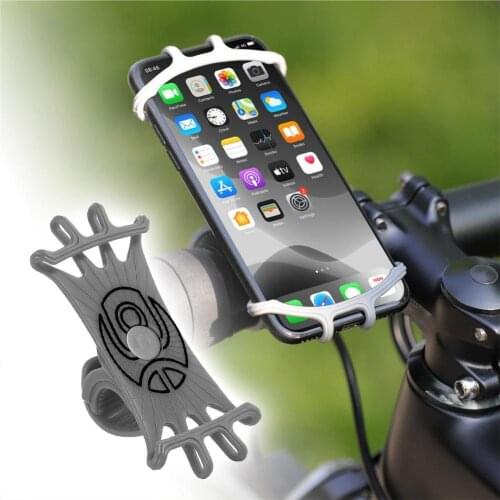 Bike Handlebar Bracket Universal Multifunction Silicone Stable Bicycle Mobile Phone Holder Soft Flexible for Navigation