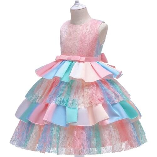 2-10year old Kids Dress for Girls Wedding Lace Girl Dress Party Pageant opening ceremony Formal Gown For Teen Children Dress