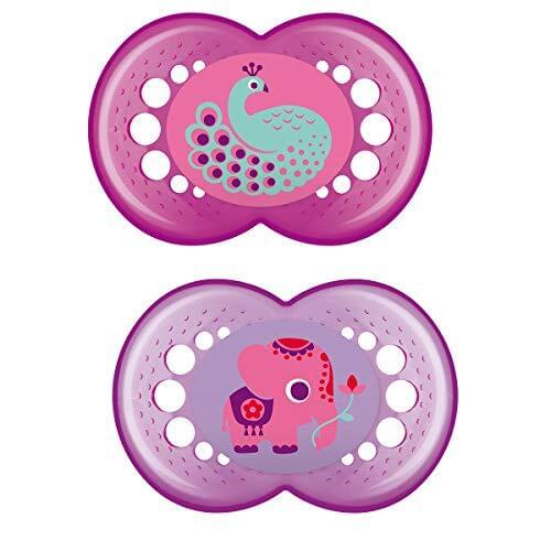 MAM Original 6+ (2 unidades), Chupete ortodóntico para una dentición correcta, chupete de silicona con escudo ventilado, chupete