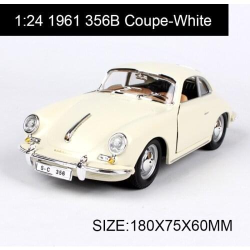 Bburago 1:24 Diecast Model 1961 356B Coupe Cabriolte Alloy Car Metal Toys gift modified car simulation model For Collection