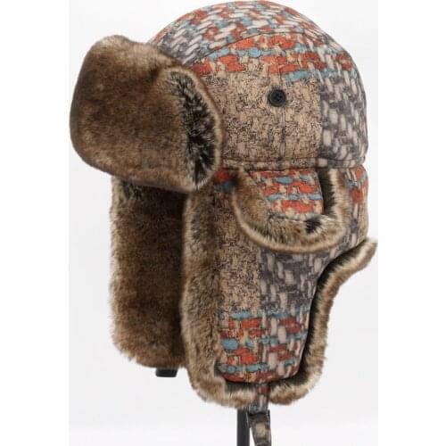 Retro Men Women Winter Warm Plush Earflap Womens Russian Ushanka Trapper Hat Aviator Trooper Snow Ski Caps