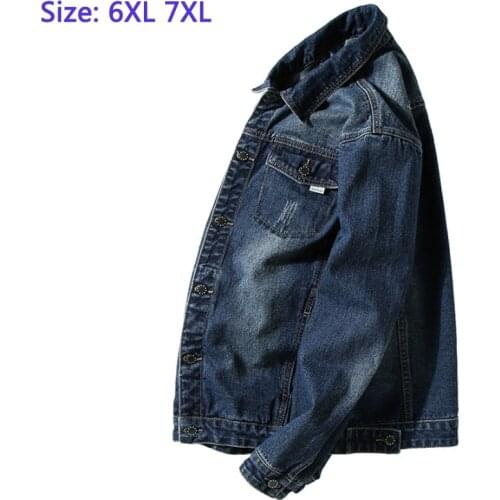 Jackets Men 8XL 2020 New Arrival Autumn Casual Super Large Mens Denim Jacket For Men Big High Quality Plus Size S-6XL 7XL