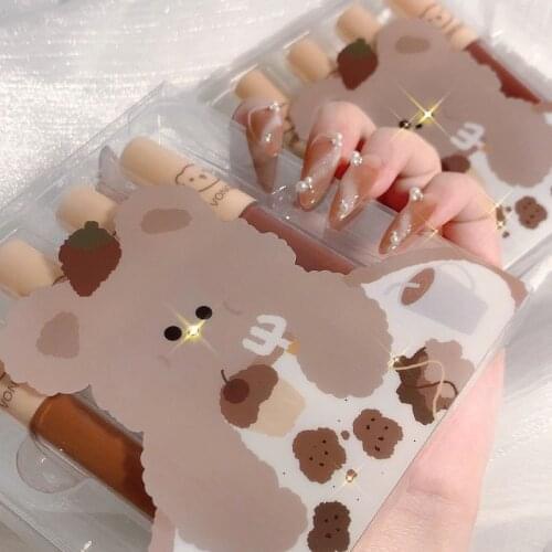 VONGEE 4/5PCS Lip Glaze Set Matte Velvet Long Lasting Non-stick Cup Creative Pink Girl Cigarette Tube Lipstick Set Make Up TSLM1