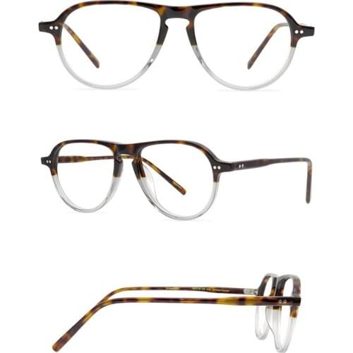 Belight Optical Women Men Pilot Big Shape Acetate Retro Vintage Prescription Eyeglasses Spectacle Frame Eyewear 9531