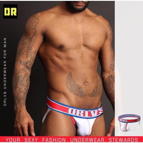 Orlvs cotton underwear mens sexy taste fashion double pants mens one piece hair or788