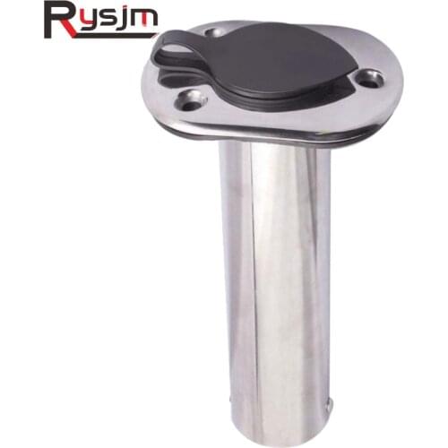 A Pair 90 Degree Boat Fishing Rod Holders Marine Grade 304 Stainless Steel Flush Mount Fish Rod Holder for yacht accessories