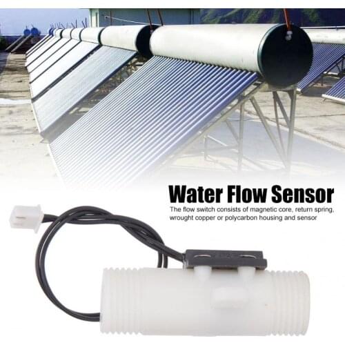 2Pcs Water Flow Sensor Switch Plastic Gravity Type FS G1/2in Double Male Thread Water Flow Switch
