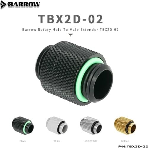 Barrow TBX2D-02 Rotary Fittings,Symmetry Double-Nipple Rotary Connector,dual external thread,water cooler heatsink gadget