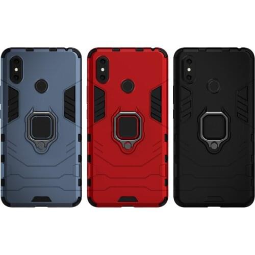 Shockproof Armor Case For Xiaomi Mi Max 3 Cases Ring Holder Stand Phone Back Cover For Xiomi Mi MAX 3 MAX3 MIMax3 Funda Capa