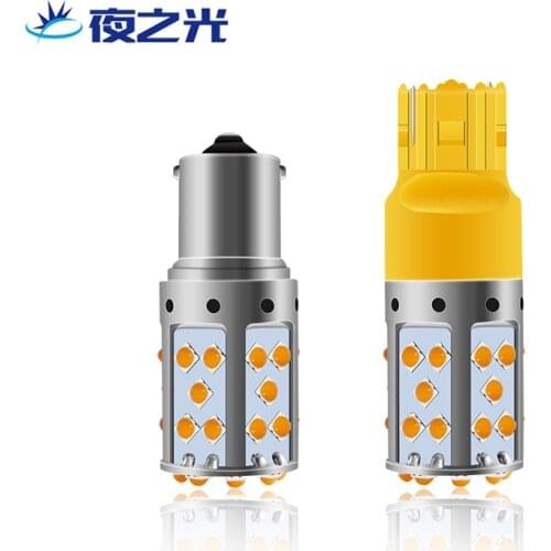 Factory direct car LED steering lamp decoding anti-strobe flash 3030 lamp bead Belt lens 35SMD 1156 T20