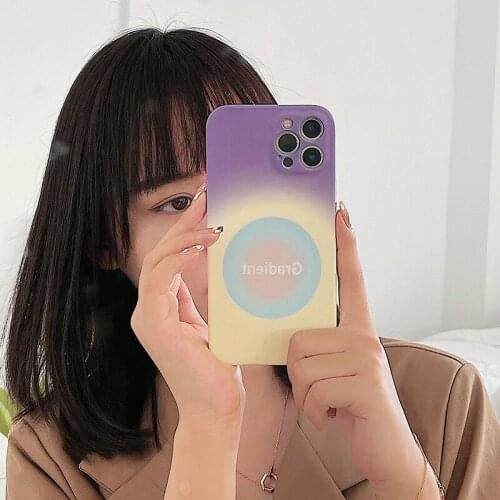 Rendering-Day Time Taro Purple Simple Solf TPU Phone Case For iPhone 11 12 Pro Max X Xr Xs Max 6/6S/7/8/SE