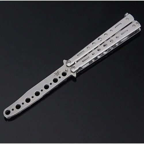 Butterfly Knife All-steel Practice Training Six-hole Butterfly Bladeless Metal Folding Knife Butterfly Knife Hand Tool comb