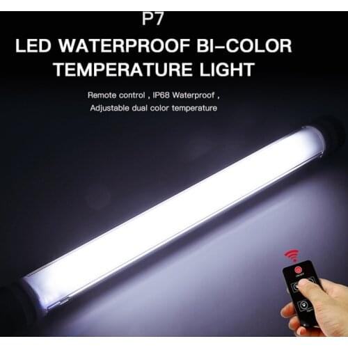 LUXCeO P7 Dual Color Temperature Photo LED Stick Video Light Waterproof IP68 Handheld LED Fill Light with Remote Control