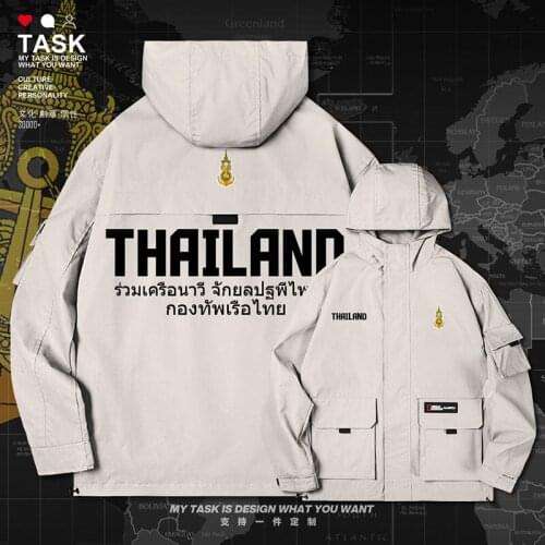 Thailand THA men jacket hooded Navy logo army fan printed fashion Tactical for men mens nation coat streetwear clothes autumn