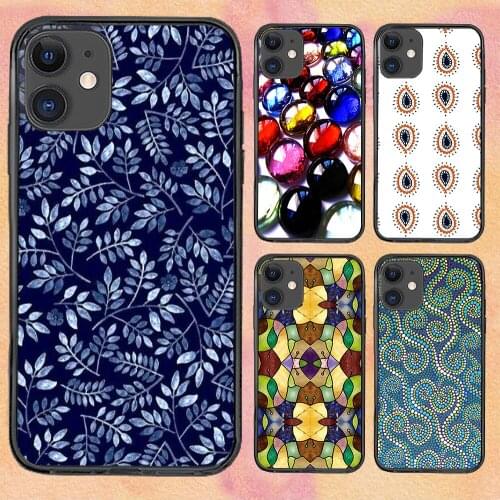 Vintage Flower Art Phone Case For iphone 12 11 6 Mini Pro XS Max X XR 7 8 Plus Soft TPU Cover 12Pro 11Pro 12Mini