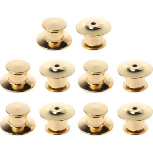 10Pcs Metal Pins Keepers Safety Anti-lost Back Locking Clasp Jewelry Replacement DIY Craft Accessory