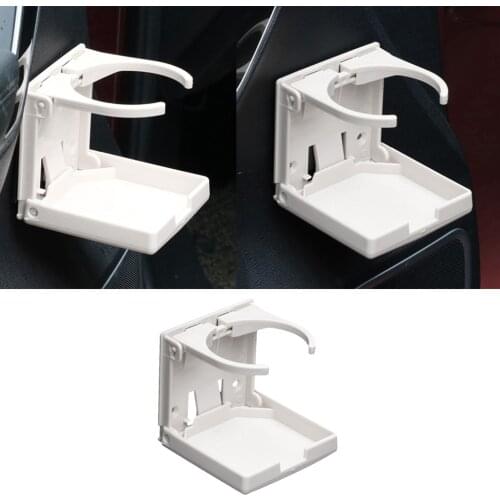 1x Universal Car Folding Cup Drink Holder Adjustable Can Bottle Organizer for Car Boat Camper RV Van Yacht White Dropship