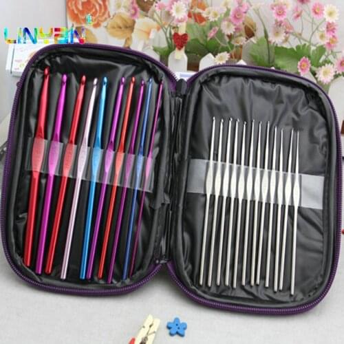 Color sweater needle Silver metallic crochet 22 root crocheted holster Weaving tools sell like hot cakes Random delivery t4