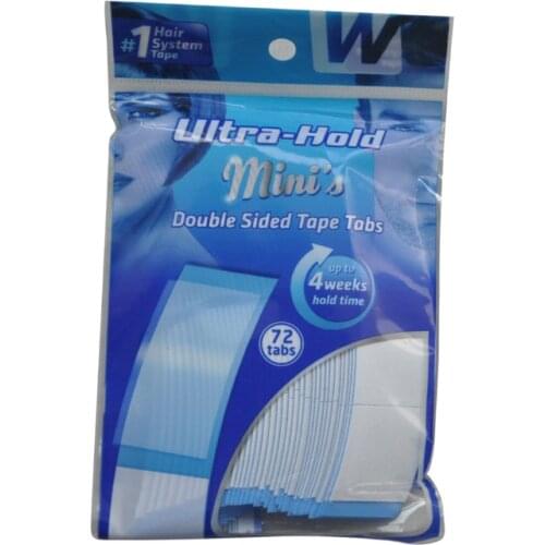 36*2 Tabs/lot Strong Blue Minis Ultra-Hold Double Sided Tape Tabs Strips For Toupees/Lace Wigs/Tape Extension Wig Adhesive Tape