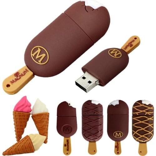5 Styles Cute Chocolate Ice cream Pendrive Usb Flash Drive Pen Drive 4GB 8GB 16GB 32GB Memory Stick USB 2.0 Helados U Disk Flash