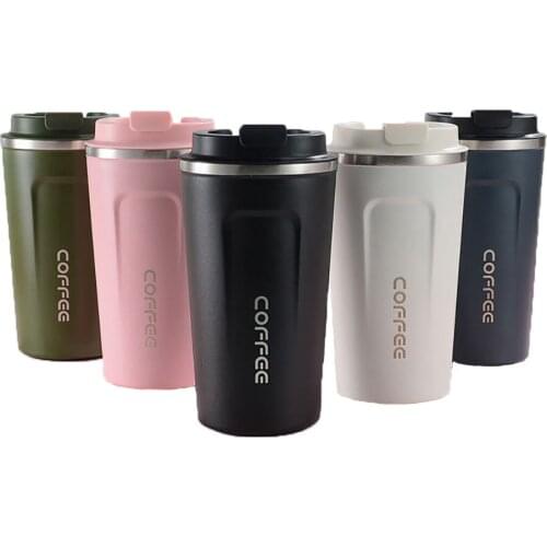510ml Insulated Coffee Cup Mugs Thermal Stainless Steel Vacuum Flasks Leakproof For Travel Portable Thermal Mug Water Bottle