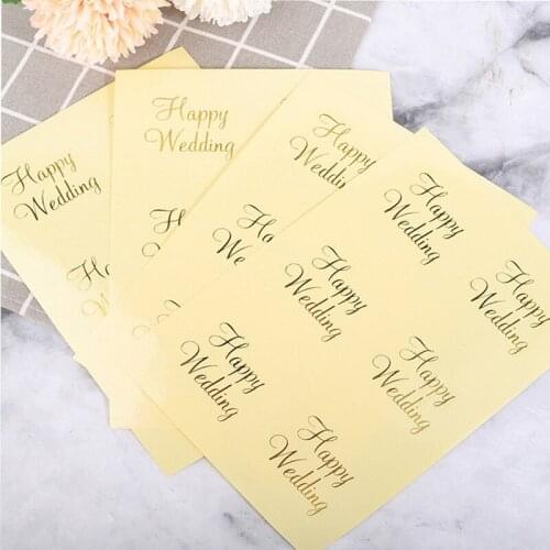 600pcs/lot round Bronzing thank you transparent party scrapbook business gift stationery large size sealing sticker