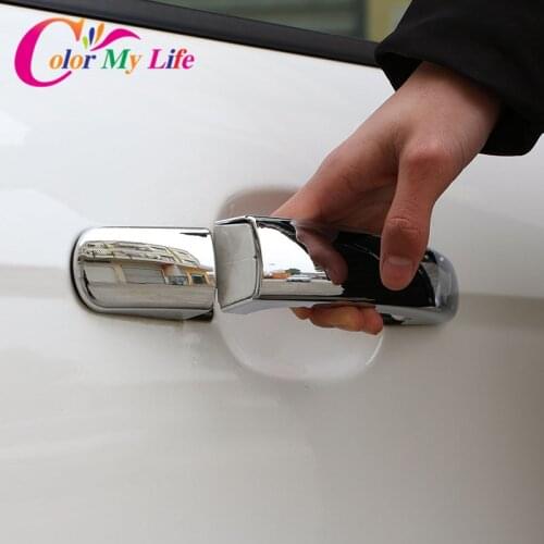 8Pcs/Set ABS Chrome Car Outer Door Handle Protection Cover Door Handle Trim Sticker Covers For Ford Focus 2 3 4 MK2 MK3 MK4 Car