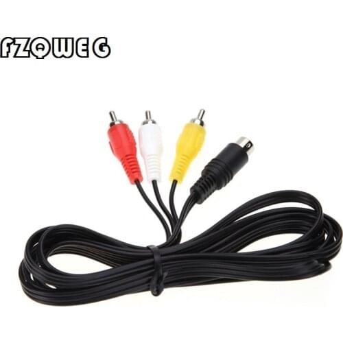 FZQWEG 1.8m Audio Video AV Wire Cable 9Pin to RCA Connection Cord for Genesis Mega Drive 2 3