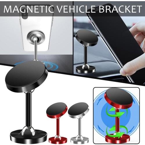 Car Phone Holder Magnetic Universal Magnet Phone Mount for iPhone Samsung in Car Mobile Cell Phone Holder Stand 360 Rotation