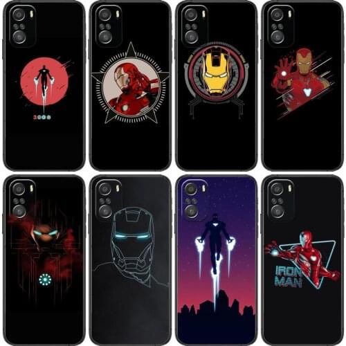 Iron Man cartoon Phone Case For XiaoMi Redmi Note 10 9 9s 8 7 6 5 A Pro s T Black Cover Silicone Back Pre style