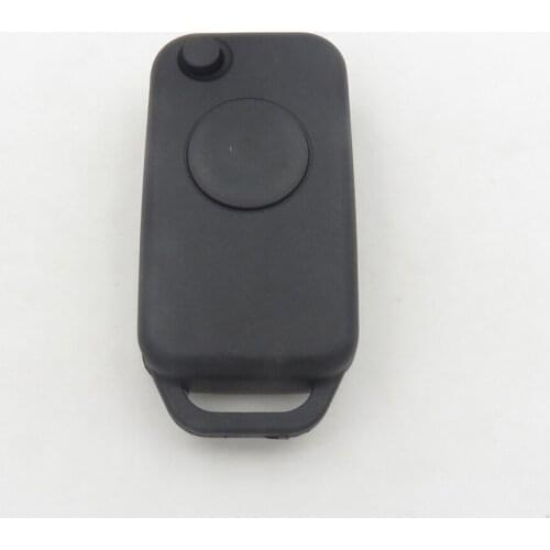 Cocolockey Flip Remote Key Replacement Case FOB Shell with 1 Button for Benz 1984-2004 No Logo