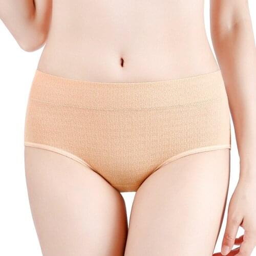Graphite Thin Antibacterial Womens Underwear Middle Waist Womens Cotton Briefs Womens Textured Cotton Underwear Shorts