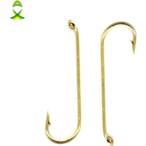 JSM 100pcs 79580 High Carbon Steel Fishing Hooks Tea Color Long Shank Dry Fly Tying Fishing Hook For Jig Size 2 4 6 8 10