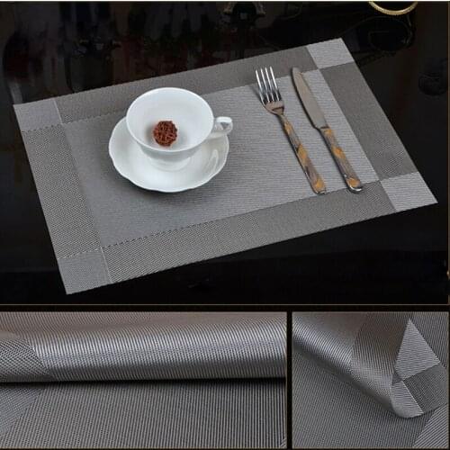 Placemat Fashion PVC Dining Table Mat Disc Pads Bowl Pad Coasters Waterproof Table Cloth Pad Slip-resistant Pad