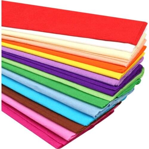 Crepe paper 50cm*100cm Flower wrapping Stretching paper Kindergarten handmade DIY materials curling paper 10pcs/lot
