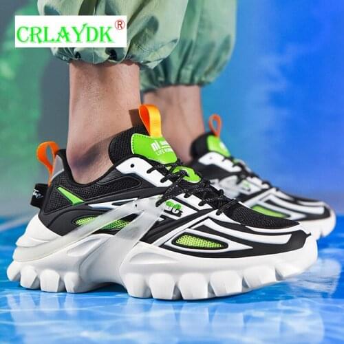 CRLAYDK New Men Outdoor Casual Sports Running Sneakers Increase Boys Students Trendy Breathable Walking Shoes Zapatillas Hombre