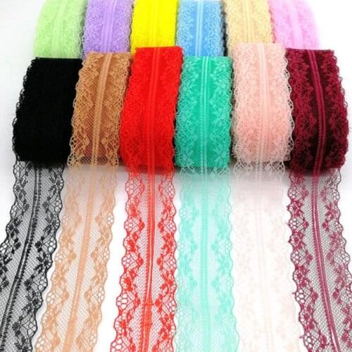35mm/ 9M lace ribbon DIY handmade material headdress hair bow curtain bed clothing underwear accessories Bud silk lace