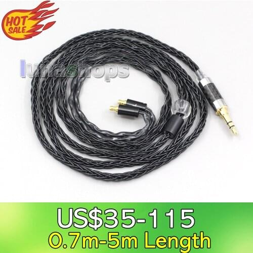 LN006460 2.5mm 3.5mm XLR Balanced 8 Core OCC Silver Mixed Headphone Cable For Sennheiser IE400 IE500 Pro