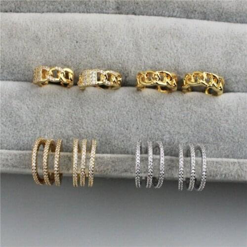 5-10pair Fashion cz earring,cute shape cubic zircon ear clip,new design love theme earr clip cheap wholesale