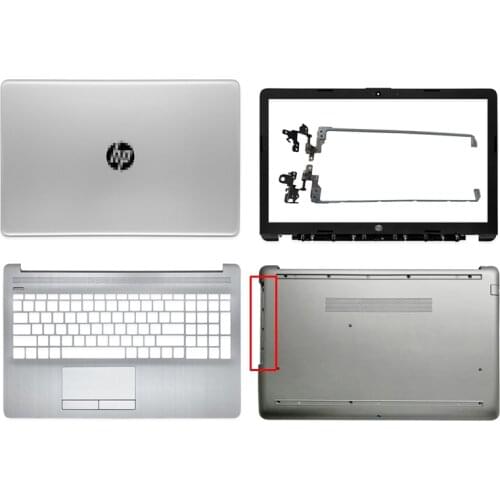 New Laptop LCD Back Cover/Front Bezel/Hinges/Palmrest/Bottom Case For HP 15-DA 15-DB 250 G7 255 G7 Top Case Silver L20434-001