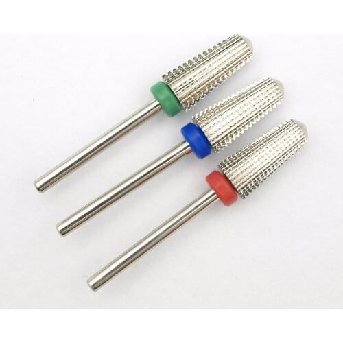 New Silver! 5 IN 1 Carbide multi-function Round Tungsten Carbide nail milling drill bits Double hand use