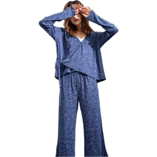 Yomrzl A816 New arrival spring and autumn cotton womens pajama set daily home style sleepwear long sleeve sleep set