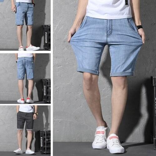 Shuzumiao Men's Short Jeans