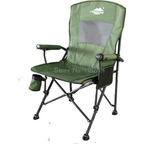 Folding Chair Portable Outdoor Leisure Chair Ultra Light Car Storage Chair Camping Fishing Stool Beach Chair