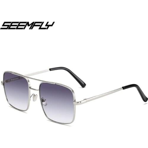 Seemfly Fashion Square Frame Retro Sunglasses Women Men Luxury Travel Driving Sun Glasses Eyeglasses For Adult UV400 Shades New