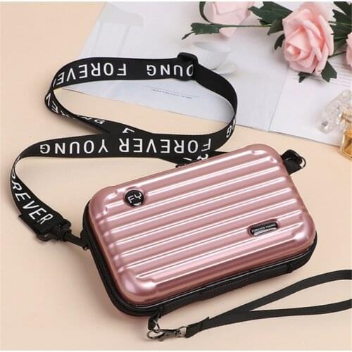 New Ladies Shoulder Bags Mini Tote Suitcase Shape Women Fashion Travel Handbags Small PVC Women Shoulder Bag