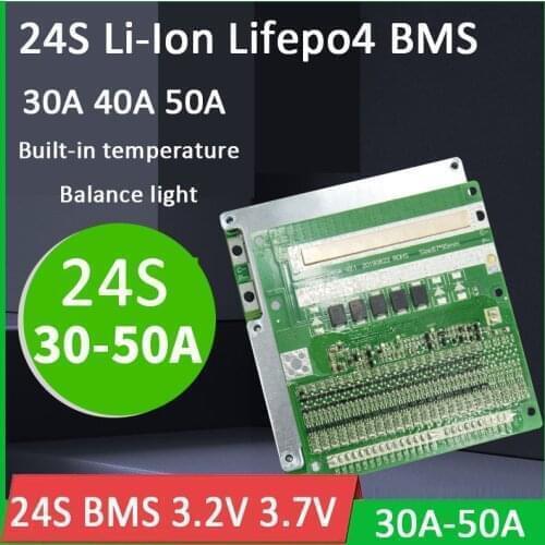 24S 30A 40A 50A BMS Li-ion Lifepo4 Lithium Battery Protection Board balance 4S 7S 8S 10S 13S 14S 16S 20S 12V 24V 36V 48V 60V