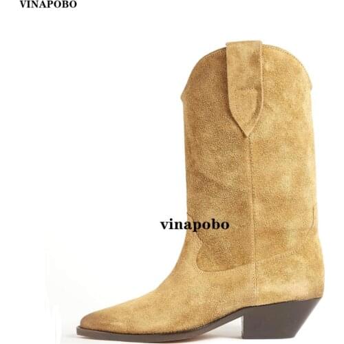 Vinapobo Womens Boots Autumn Winter Fashion Flat Boots Ladies Shoes Woman Leather Sexy Ankle Boots For Women Zipper Botas Mujer