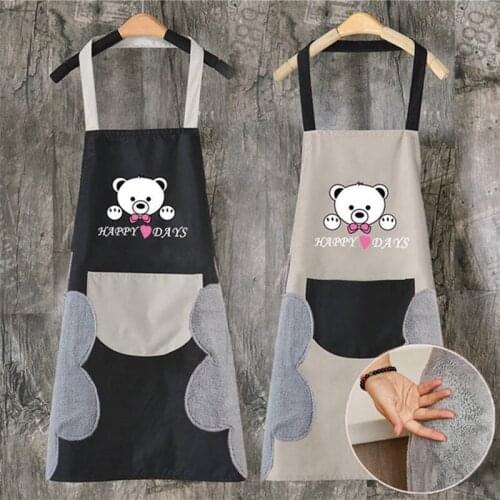 Unisex Apron Waterproof and Oil-proof Sleeveless Overalls Kitchen Cooking Tool Wipeable Hands Apron Pinafore Kitchen Supplies
