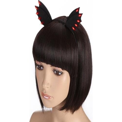 Women Halloween Christmas Party Hair Hoop Headband Bat Ear Head Decorations